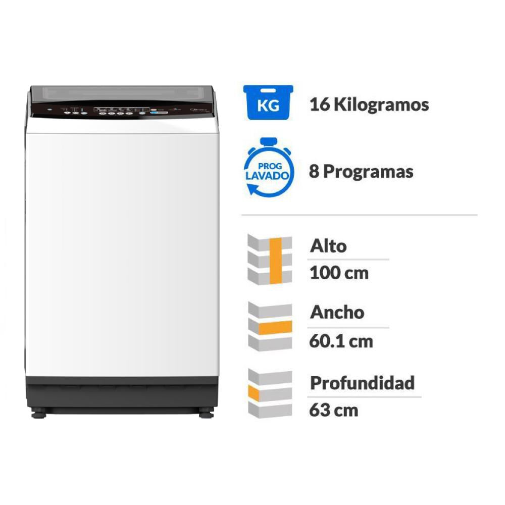 Lavadora Midea MLS-160BSC03T / 16 Kg image number 1.0